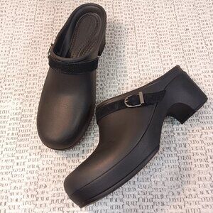 Crocs Women's 'Sarah' Black Belted Croslite Slip On Mule Clog 203631 sz 10